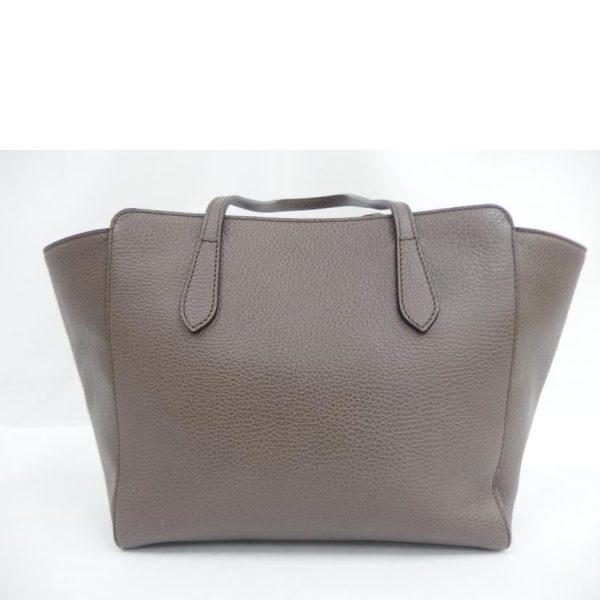 50810 3 Gucci Swing Leather Tote Bag Brown