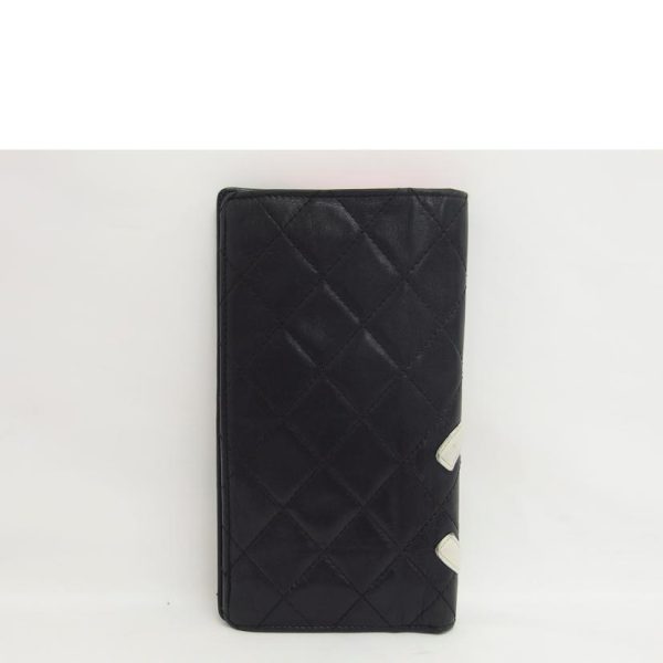 51064 2 Chanel Cambon Fold Wallet Black