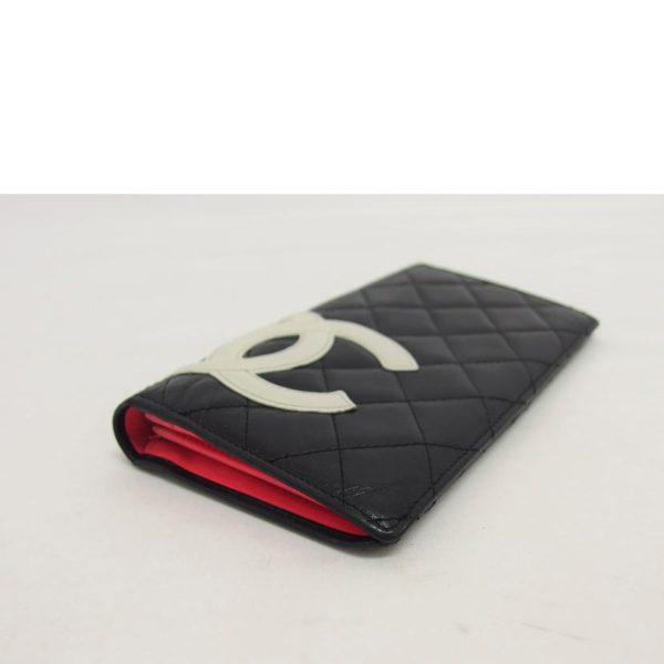 51064 3 Chanel Cambon Fold Wallet Black