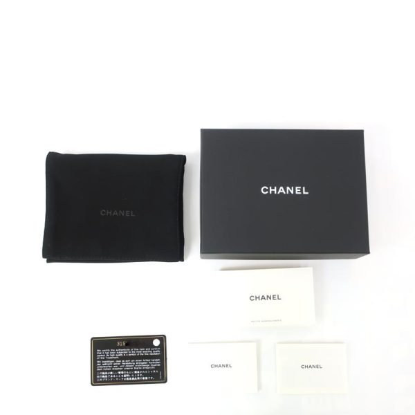 51090 10 Chanel Small Flap Trifold Wallet Black