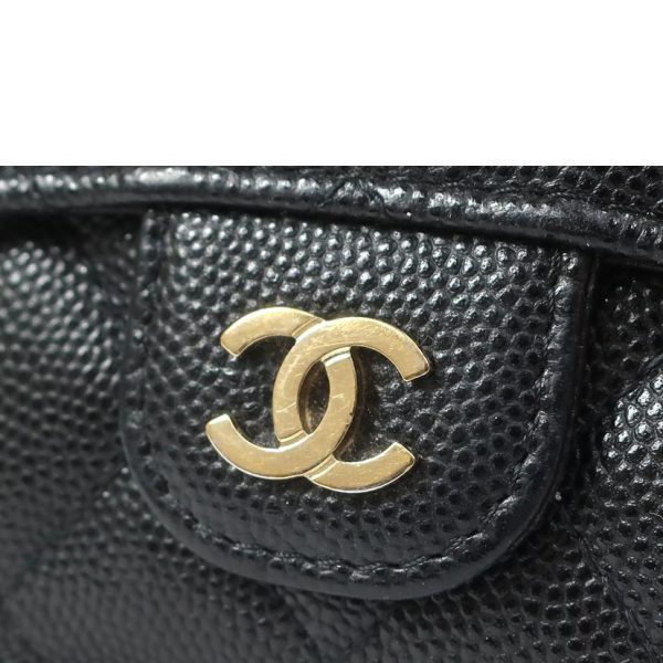 51090 5 Chanel Small Flap Trifold Wallet Black