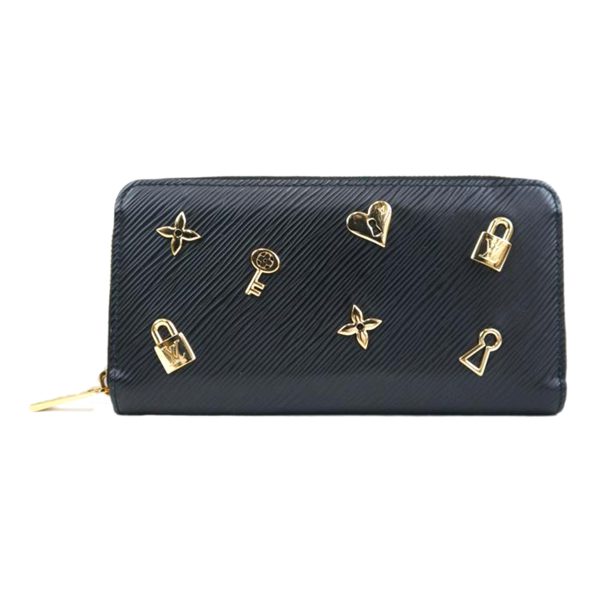 51101 1 Louis Vuitton Zippy Wallet Lovelock Epi Black