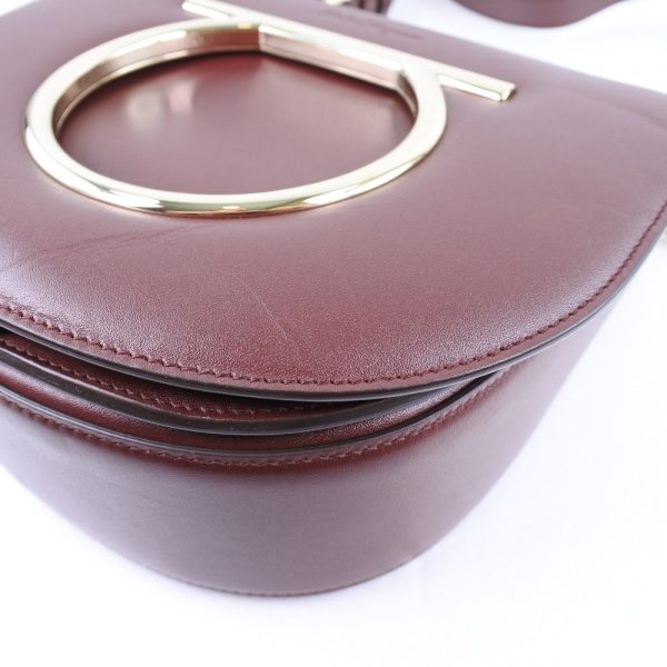 51140305 7 Salvatore Ferragamo Gancini Calf Brown Shoulder Bag