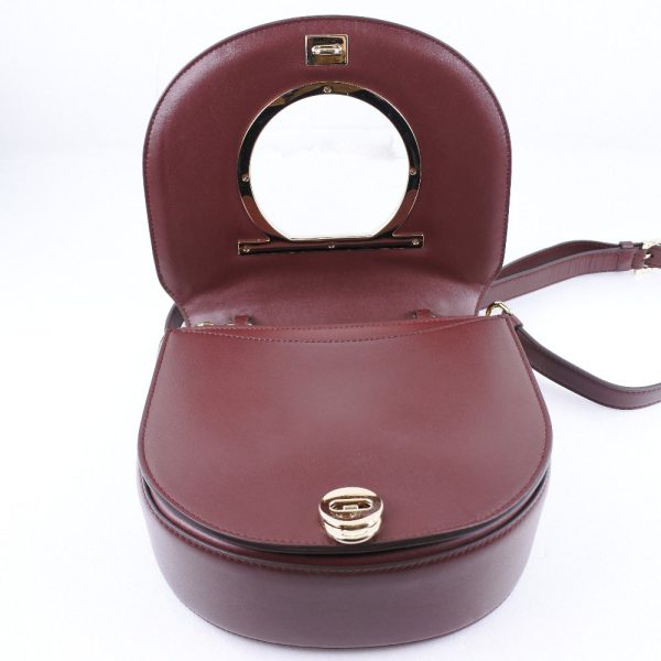 51140305 9 Salvatore Ferragamo Gancini Calf Brown Shoulder Bag