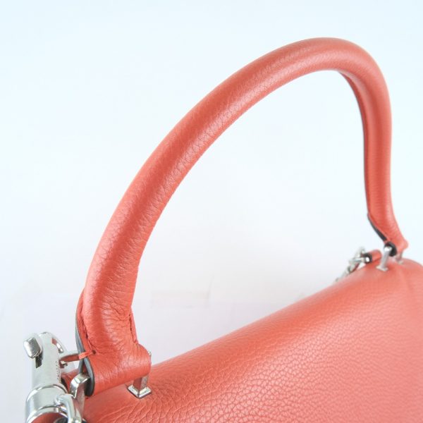 51140374 4 Celine Trapeze Handbag Bag Calf x Suede Red Zipper