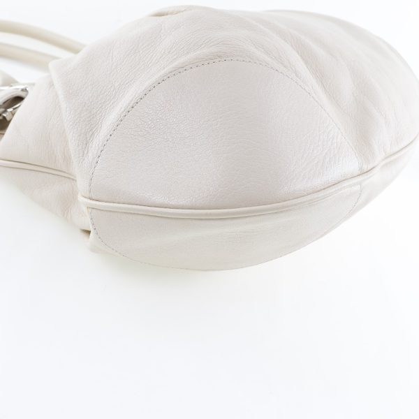 51150477 4 Salvatore Ferragamo Shoulder Bag Gancini Calf White Flap