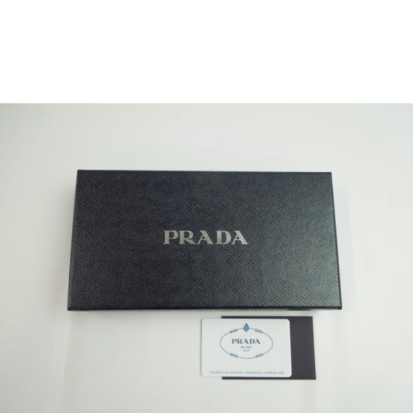 51371 6 PRADA Prada Saffiano Leather Zip Wallet Black