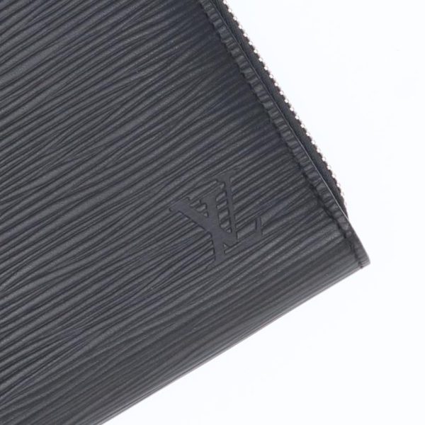 51418 3 Louis Vuitton Zippy Organizer Epi Wallet Noir