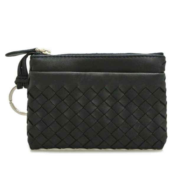 51490 1 Bottega Veneta Kipouch with Key Ring Black