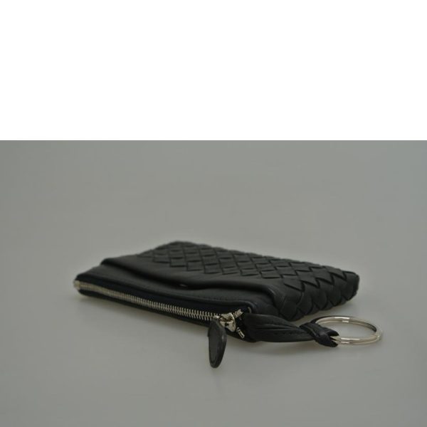 51490 3 Bottega Veneta Kipouch with Key Ring Black