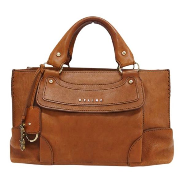 51569 1 Celine Leather Boogie Bag Camel