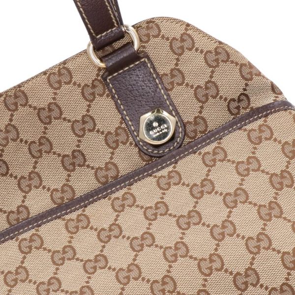 51580 9 Gucci GG Pattern Canvas Tote Bag