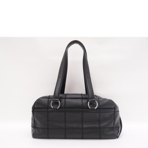 51604 2 Chanel Chocolate Bar Mini Boston Bag Black