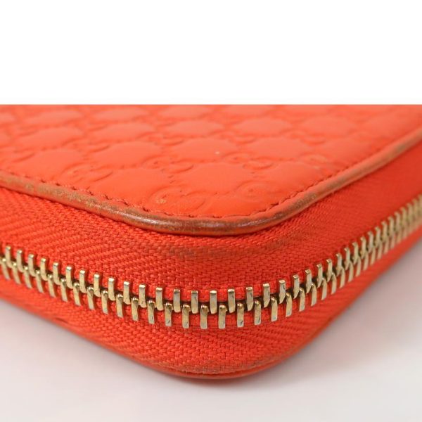 51649 6 Gucci Round Zipper Long Wallet Orange Vitamin Color