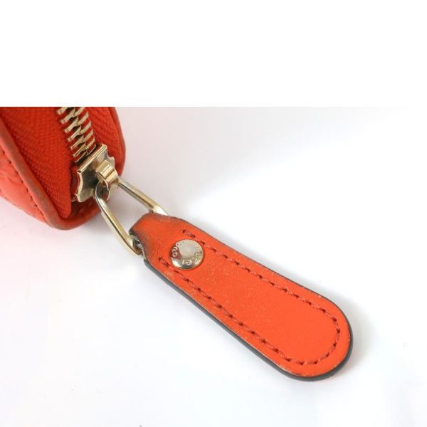 51649 7 Gucci Round Zipper Long Wallet Orange Vitamin Color