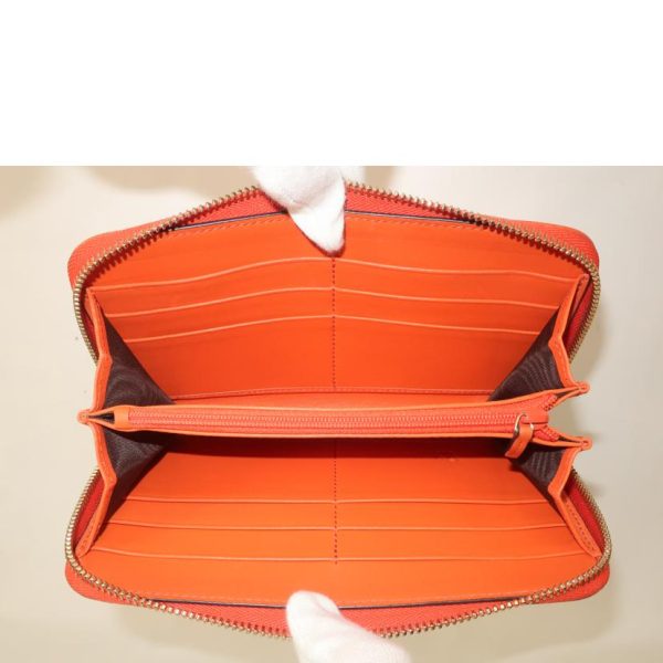 51649 8 Gucci Round Zipper Long Wallet Orange Vitamin Color