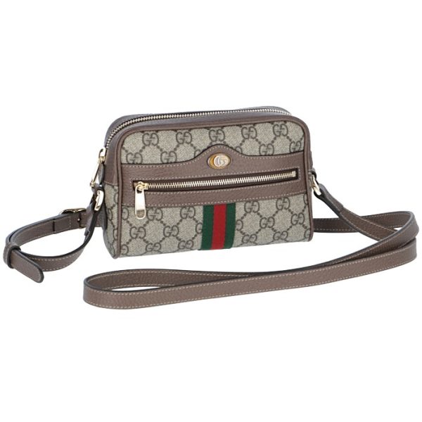 51735096iws8745 GUCCI Mini Ophidia GG Shoulder Bag Beige Ebony