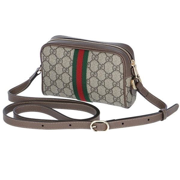 51735096iws8745 2 GUCCI Mini Ophidia GG Shoulder Bag Beige Ebony