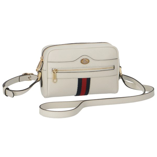 517350dj2dg8454 GUCCI Ophidia Leather Mini Bag White