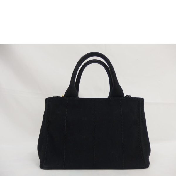 51742 2 Prada Kanapa 2WAY Denim Tote Black