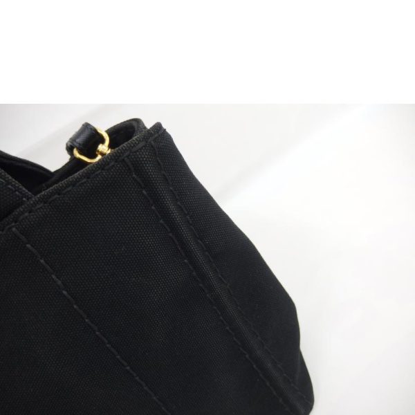 51742 6 Prada Kanapa 2WAY Denim Tote Black