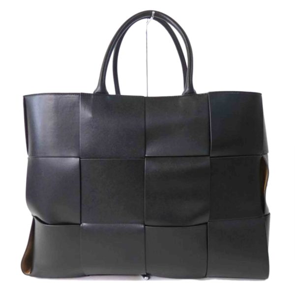 51780 1 Bottega Veneta Large Arco Tote Bag Maxi Intrecciato Black