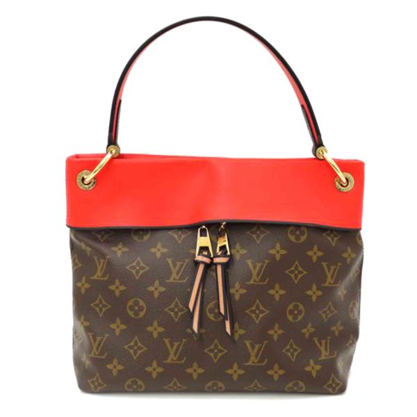 52032 1 Louis Vuitton Tuilerie Bezas Monogram Handbag Brown