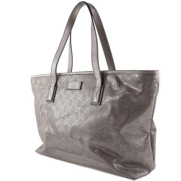 52160502 2 GUCCI Tote Bag GG Implement Canvas Silver Zipper Tote