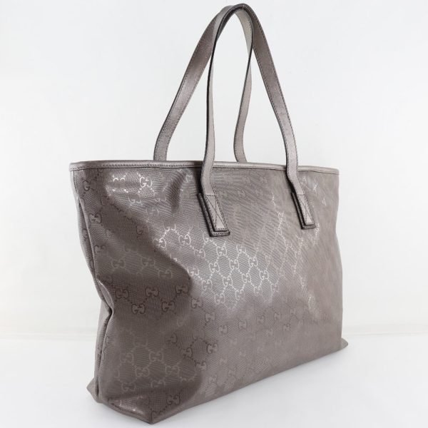 52160502 3 GUCCI Tote Bag GG Implement Canvas Silver Zipper Tote