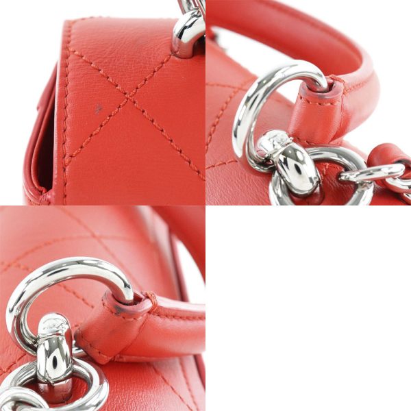 52160547 10 CHANEL Chain Shoulder Bag Matelasse 2WAY Calf Red Crossbody