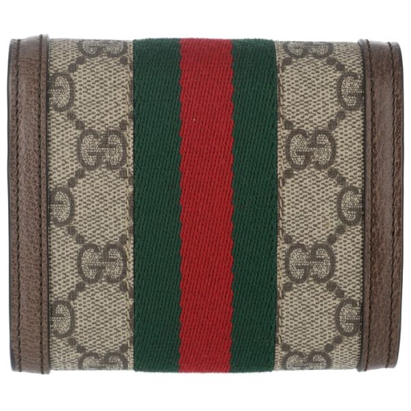 52317496iwg8745 2 GUCCI Ophidia GG Trifold Wallet Beige Ebony