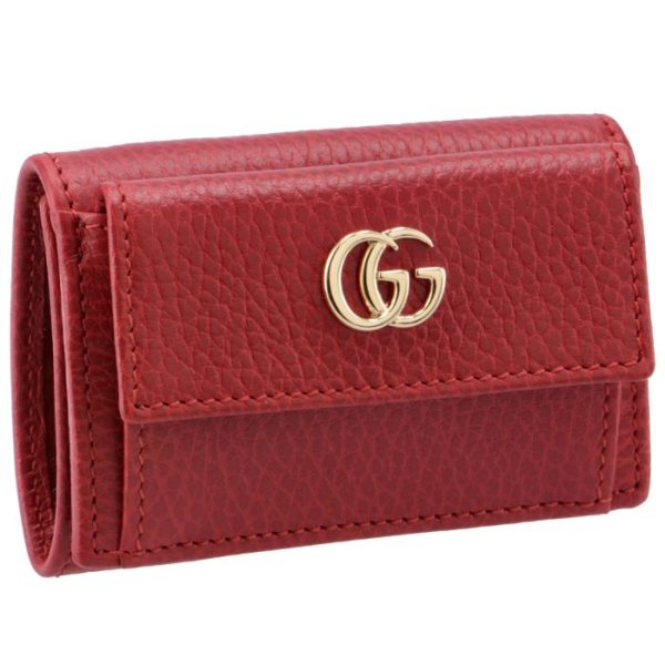 523277cao0g6433 GUCCI Petite Marmont Trifold Wallet Red