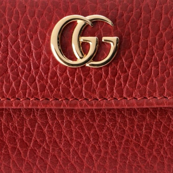 523277cao0g6433 3 GUCCI Petite Marmont Trifold Wallet Red