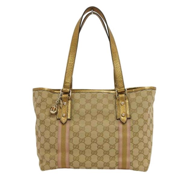 52337 1 Gucci Sherry Line GG Canvas Tote Bag