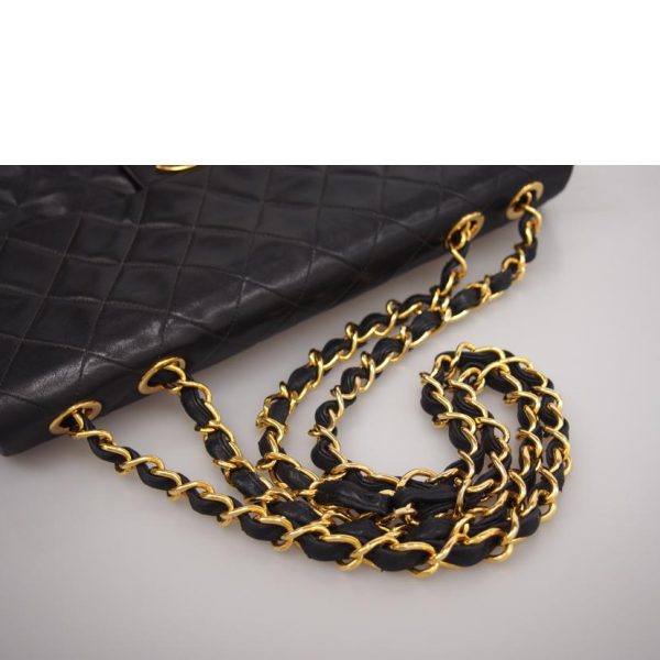 52381 4 Chanel Matelasse Chain Shoulder Bag Black