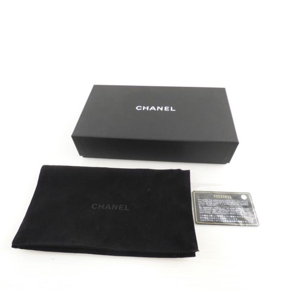 52394 7 Chanel Caviar Skin Round Zipper Long Wallet