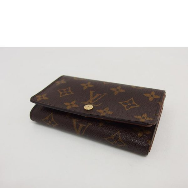 52429 3 Louis Vuitton Portomone Bier Tresor Monogram Canvas Wallet Brown