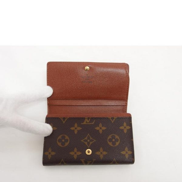 52429 4 Louis Vuitton Portomone Bier Tresor Monogram Canvas Wallet Brown