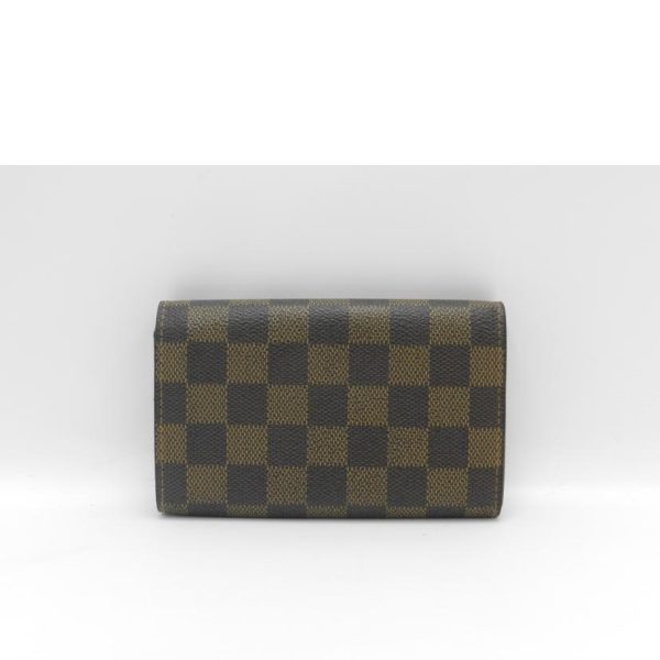 52436 2 Louis Vuitton Bifold Damier Ebene Canvas Wallet Brown