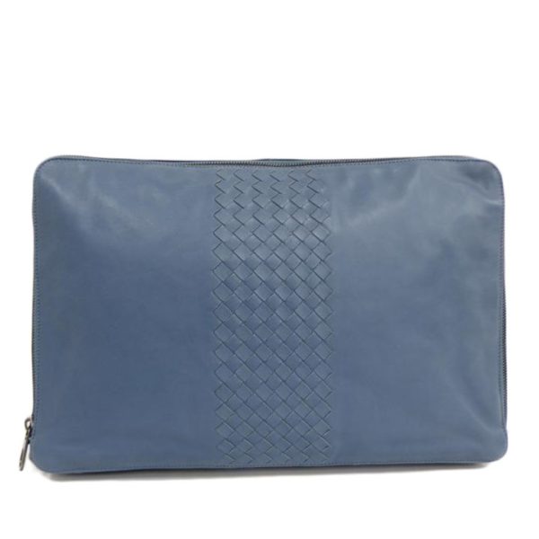 52753 1 Bottega Intrecciato Clutch Bag Blue