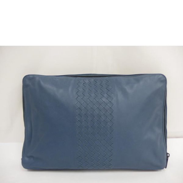 52753 2 Bottega Intrecciato Clutch Bag Blue