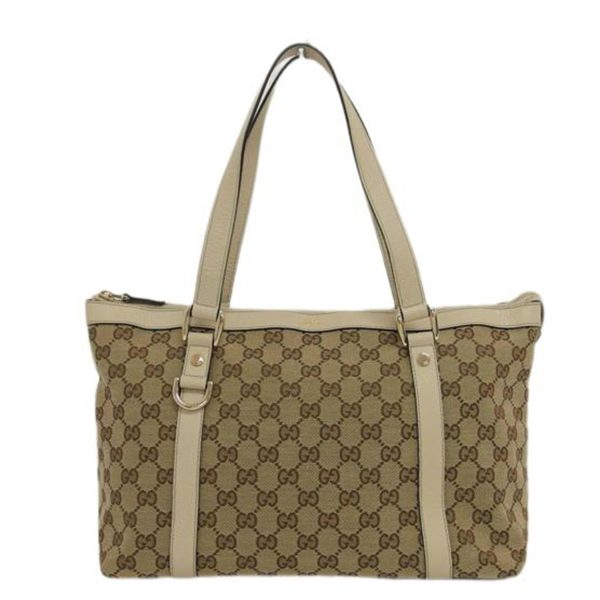 52832 1 Gucci GG Canvas Abbey Line Tote Bag