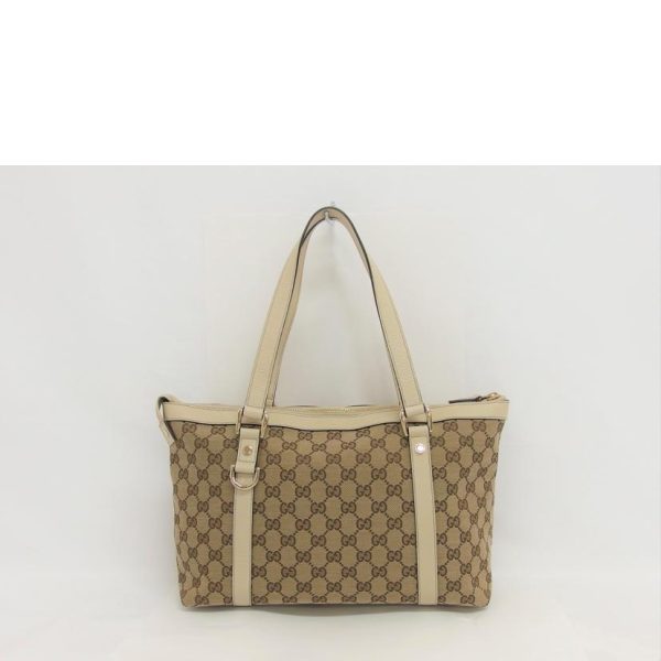 52832 2 Gucci GG Canvas Abbey Line Tote Bag