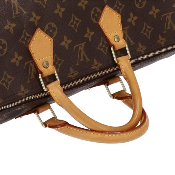 52849 4 Louis Vuitton Speedy 40 Monogram Canvas Bag Brown