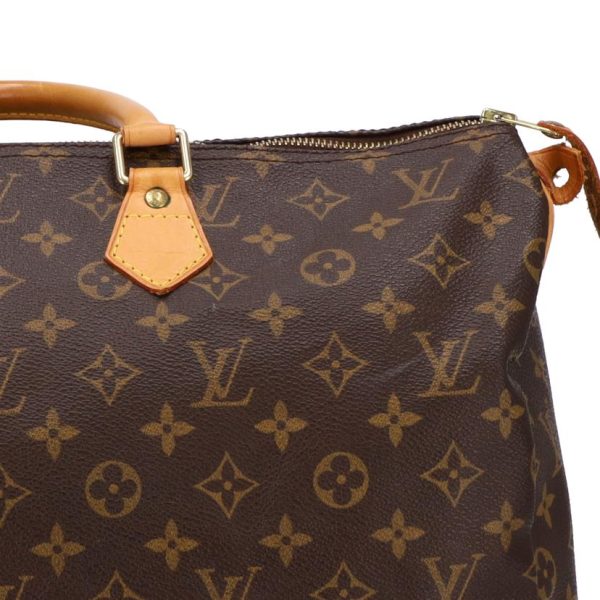 52849 6 Louis Vuitton Speedy 40 Monogram Canvas Bag Brown