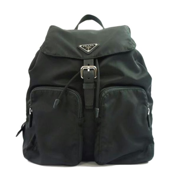 52859 1 PRADA Prada Nylon Backpack Bag Black