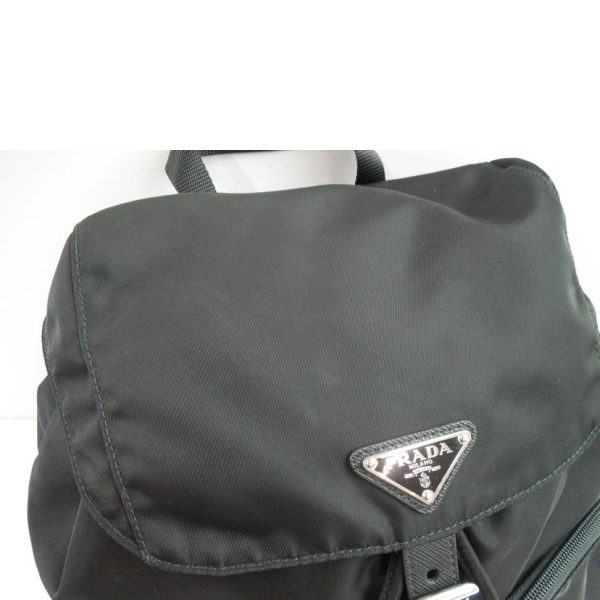 52859 6 PRADA Prada Nylon Backpack Bag Black