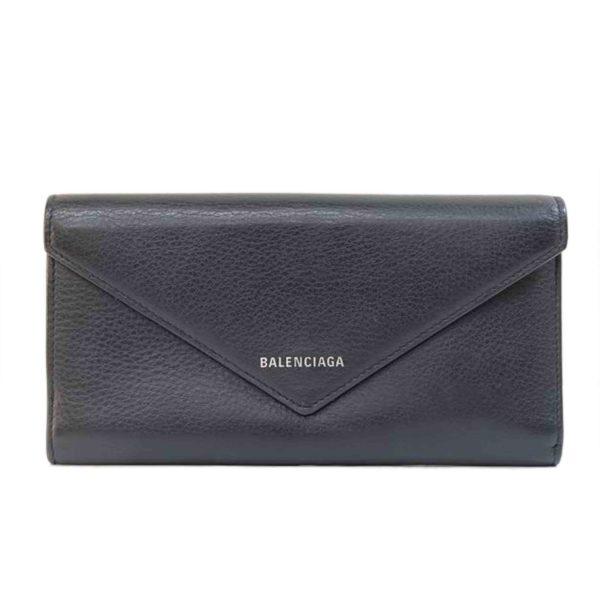 52869 1 Balenciaga Paper Long Wallet Bag Black