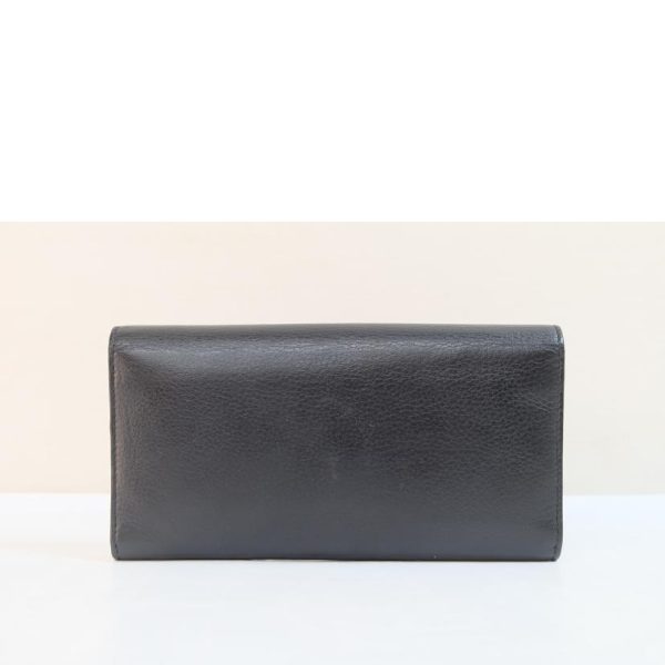 52869 2 Balenciaga Paper Long Wallet Bag Black