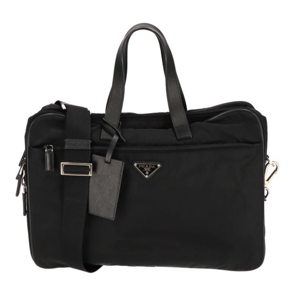 52893 1 Prada 2WAY Nylon Briefcase Black